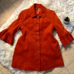 AMBITION Rust Retro Cotton Peacoat